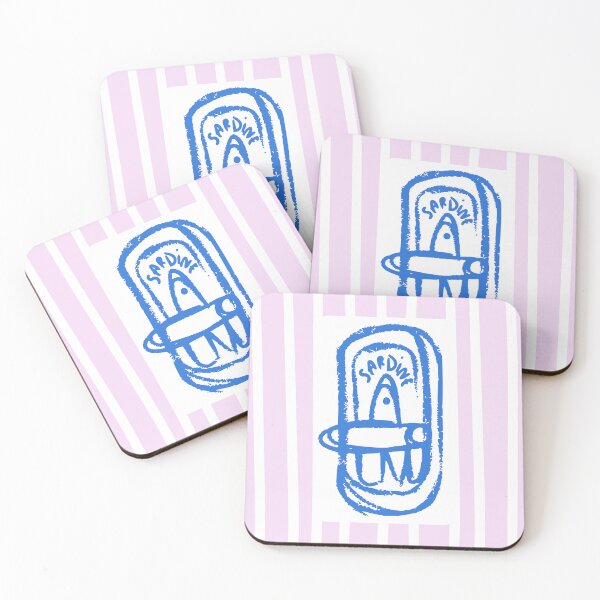 Item preview, Preppy Pink And Blue Sardine designed and sold by maybloomxo.