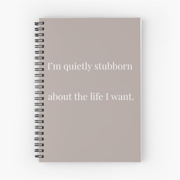 Item preview, Quietly stubborn – motivational minimalist quote for soft power & silent strength designed and sold by KWkindwaves.
