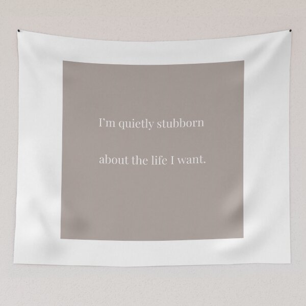 Item preview, Quietly stubborn – motivational minimalist quote for soft power & silent strength designed and sold by KWkindwaves.