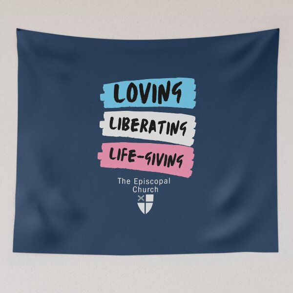 Item preview, Loving, Liberating, Life-Giving God designed and sold by Canterbury Episcopal Campus Ministry at Texas Tech University .