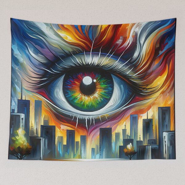 Item preview, A mystical eye watches over a skyline designed and sold by ReneMM.