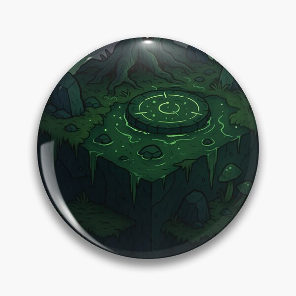 Item preview, Swamp Island – Floating Dark Fantasy Land with Glowing Tree and Mystic Runes designed and sold by InspireHaven.