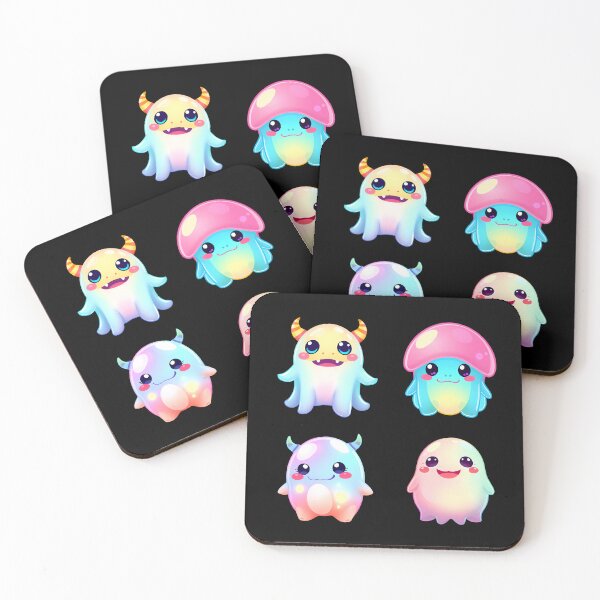 Item preview, Happy Glowing Colorful Monster Sticker Pack designed and sold by toothsomecat.