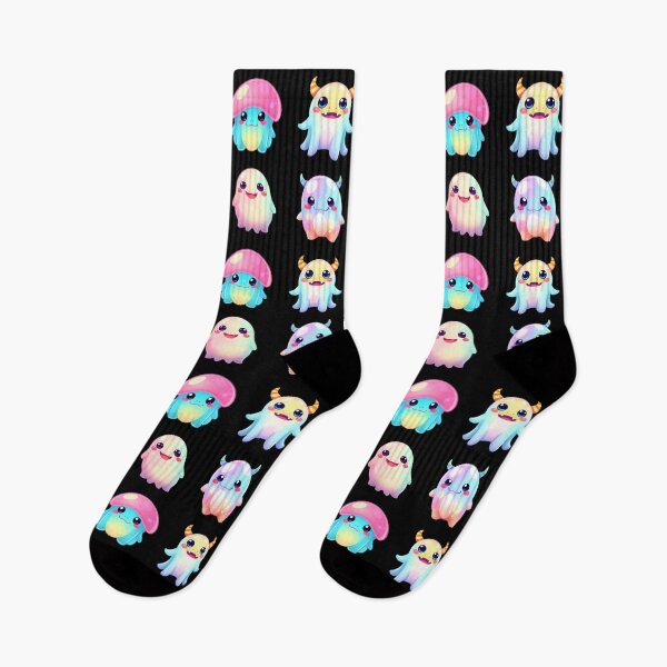 Item preview, Happy Glowing Colorful Monster Sticker Pack designed and sold by toothsomecat.