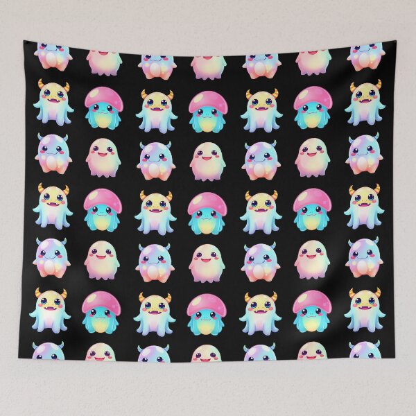 Item preview, Happy Glowing Colorful Monster Sticker Pack designed and sold by toothsomecat.