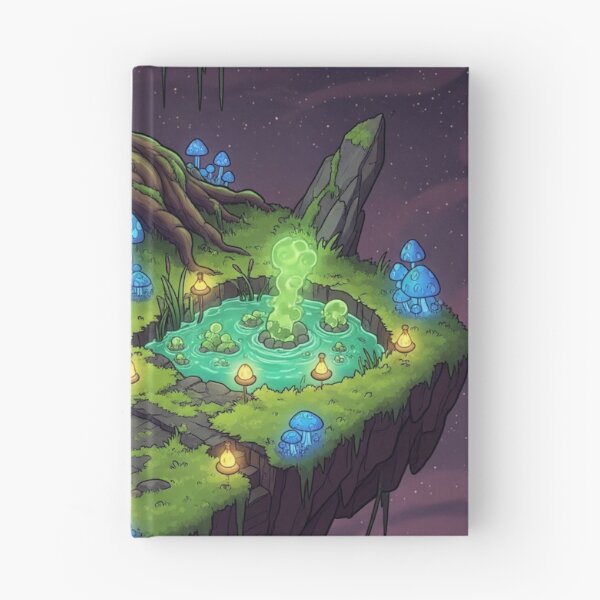 Item preview, Swamp Island – Floating Dark Fantasy Land with Glowing Tree and Mystic Runes designed and sold by InspireHaven.