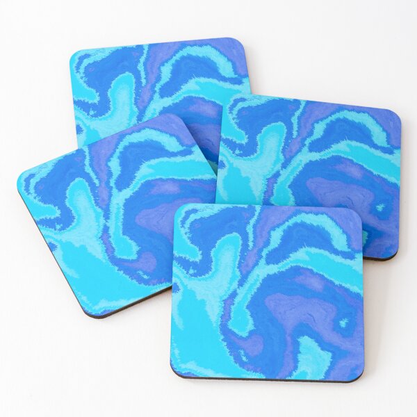 Item preview, Electric Stillness – Blue Marbled Texture designed and sold by Up-A-Tree.