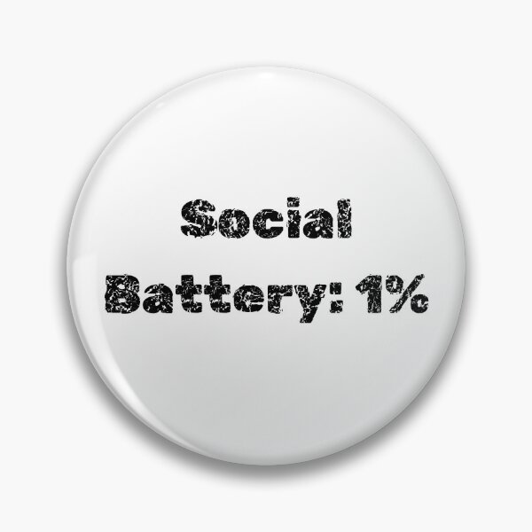 Item preview, Social Battery 1 Percent – Funny Introvert T-Shirt designed and sold by Qonli-Officjal.