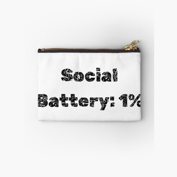 Item preview, Social Battery 1 Percent – Funny Introvert T-Shirt designed and sold by Qonli-Officjal.