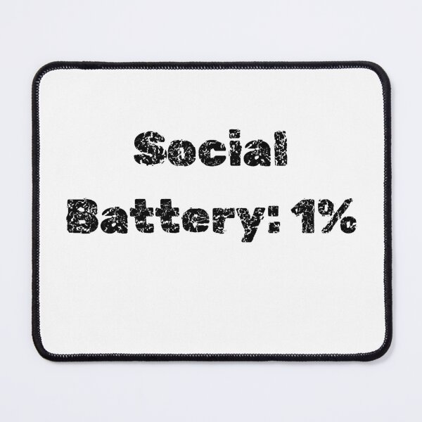 Item preview, Social Battery 1 Percent – Funny Introvert T-Shirt designed and sold by Qonli-Officjal.