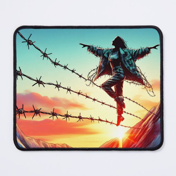Item preview, Barbed Wire Tightrope, Ai Generated Art designed and sold by ACC .