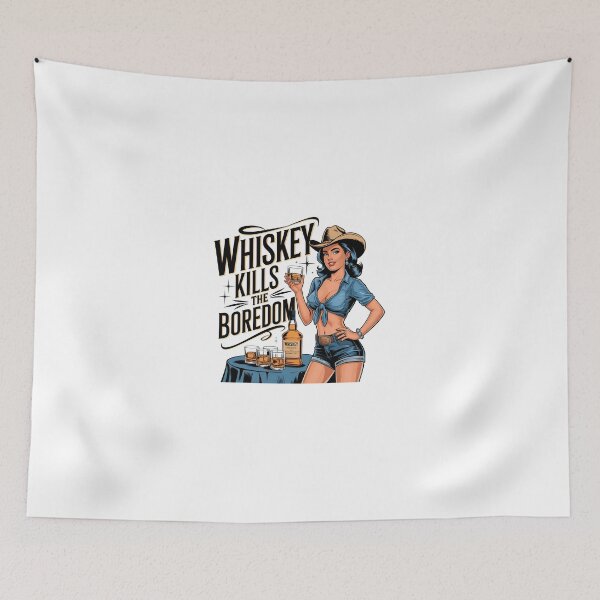 Item preview, Retro Cowgirl Whiskey Poster designed and sold by Jcat7.