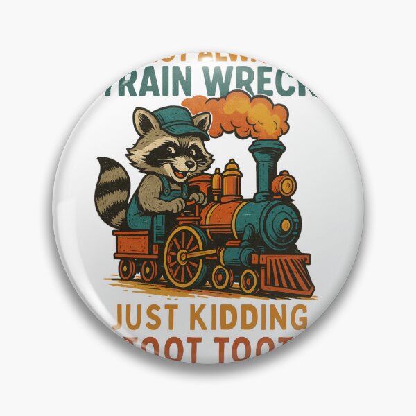 Item preview, I'm Not Always A Train Wreck Just Kidding Toot, Funny Train Quote, Train Wreck, Funny Raccoon,Trainwreck Humor, Train Lover designed and sold by Orvista.