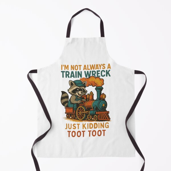 Item preview, I'm Not Always A Train Wreck Just Kidding Toot, Funny Train Quote, Train Wreck, Funny Raccoon,Trainwreck Humor, Train Lover designed and sold by Orvista.