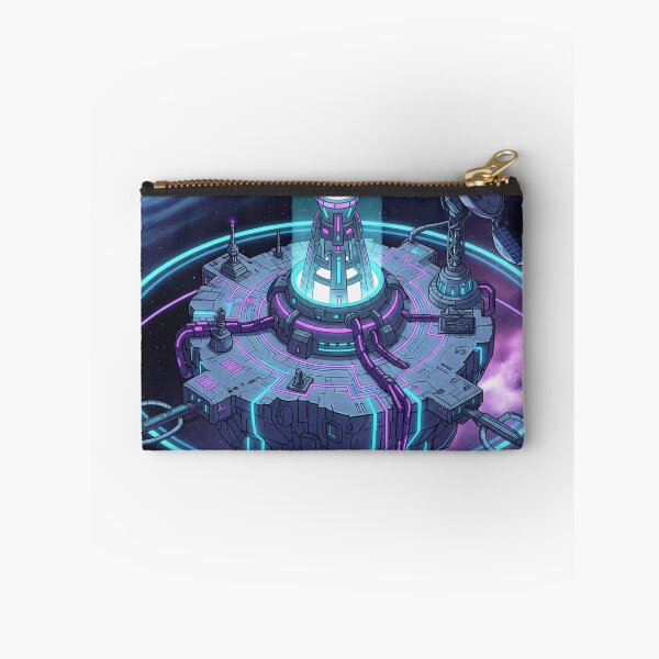 Item preview, Deep Space Island – Futuristic Floating Sci-Fi Base in Comic Isometric Style designed and sold by InspireHaven.
