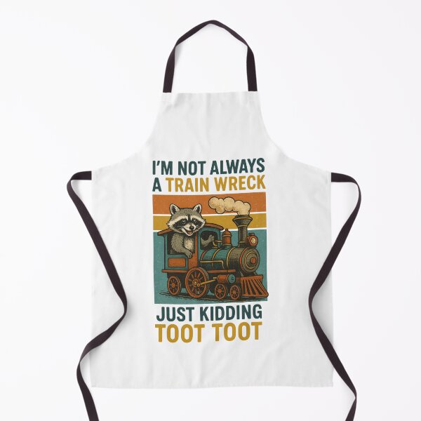 Item preview, I'm Not Always A Train Wreck Just Kidding Toot, Funny Train Quote, Train Wreck, Funny Raccoon,Trainwreck Humor, Train Lover designed and sold by Orvista.