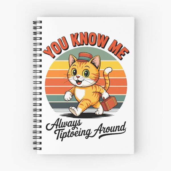 Item preview, Retro Tiptoeing Cat with Suitcase Funny Sunset  designed and sold by designleon19.