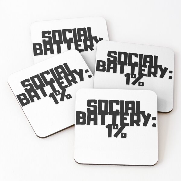 Item preview, Social Battery 1 Percent – Funny Introvert T-Shirt designed and sold by Qonli-Officjal.