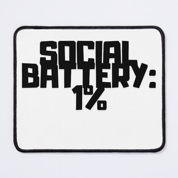 Item preview, Social Battery 1 Percent – Funny Introvert T-Shirt designed and sold by Qonli-Officjal.