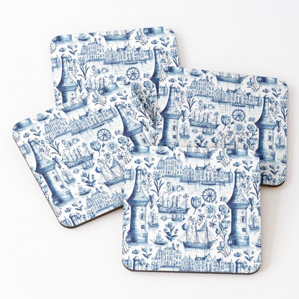 Item preview, Delft Voyages & Floral Tides designed and sold by House of Blue.