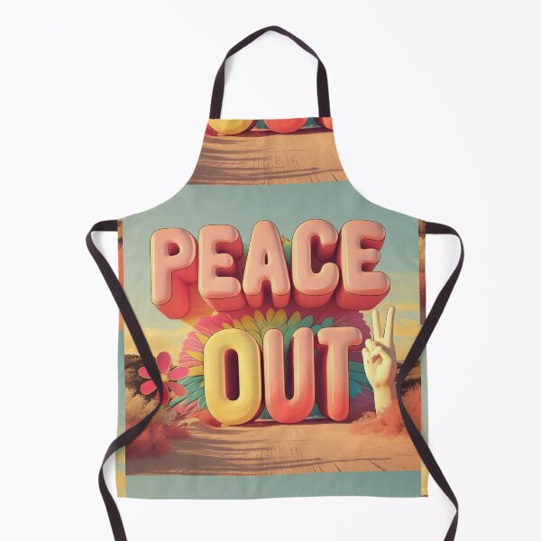 Artikelvorschau, Peace Out – Groovy Handzeichen Retro Grafik entworfen und verkauft von Kannu23.