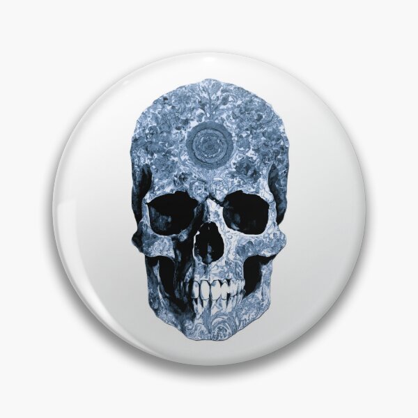 Item preview, Blue intricate design Skull designed and sold by Designs by Me.