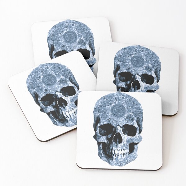 Item preview, Blue intricate design Skull designed and sold by Designs by Me.
