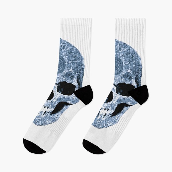 Item preview, Blue intricate design Skull designed and sold by Designs by Me.