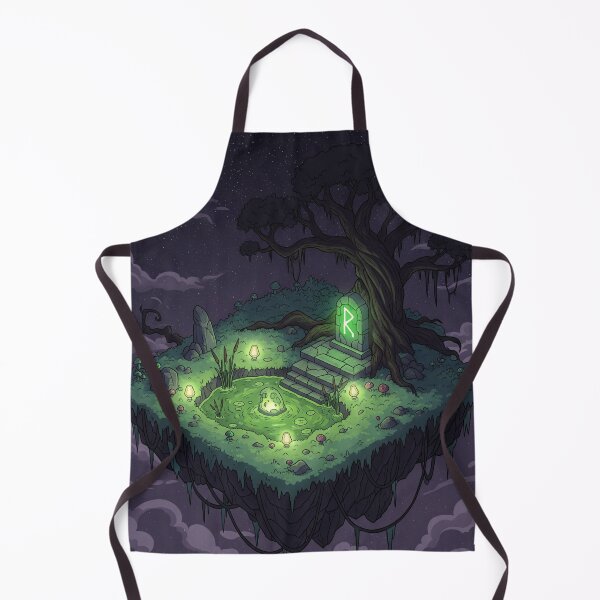 Item preview, Swamp Island – Floating Dark Fantasy Land with Glowing Tree and Mystic Runes designed and sold by InspireHaven.