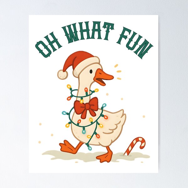 Item preview,  Oh What Fun: Funny Christmas Goose Holiday Art designed and sold by elynne9.