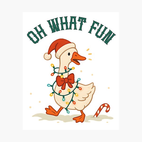 Item preview,  Oh What Fun: Funny Christmas Goose Holiday Art designed and sold by elynne9.