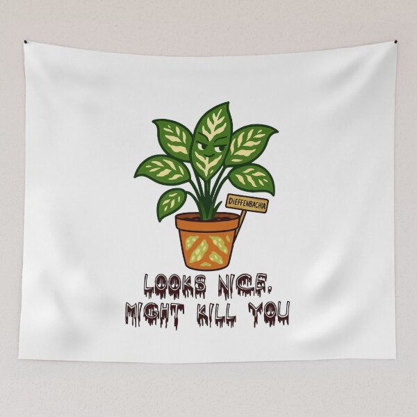 Item preview, Dieffenbachia – Looks Nice, Might Kill You - Funny Houseplant Characters designed and sold by EdgyEdgeArt.