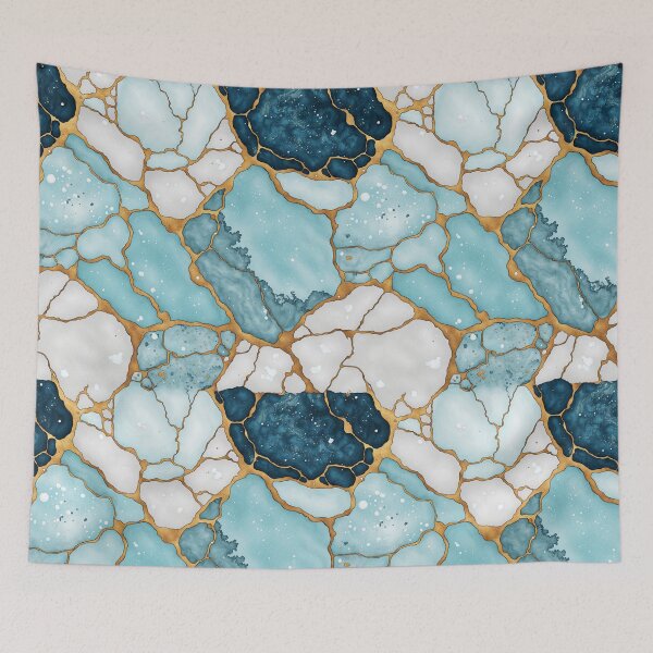 Item preview, Blue marble seamless texture designed and sold by Wordsmith-Wear.