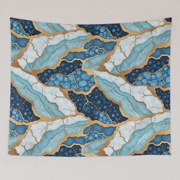 Item preview, Blue marble seamless texture designed and sold by Wordsmith-Wear.