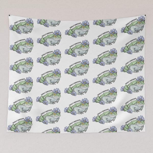 Item preview, Totally (Toadally) Unbothered, Toad with Flowers, Digital Drawing designed and sold by JoyfulWhimsy.