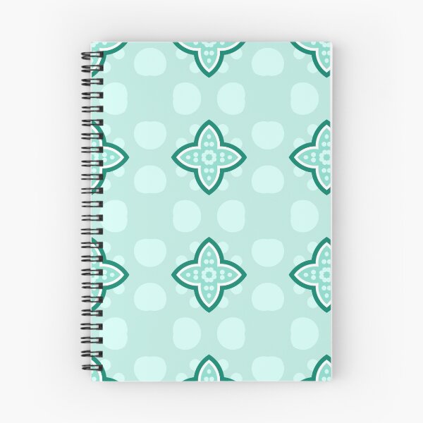 Item preview, spirograph green aqua flowers abstract turquoise seamless colorful repeat pattern designed and sold by Abrahamjrnd.