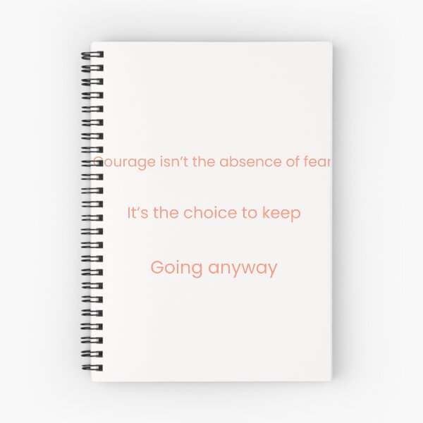 Item preview, Courage isn’t the absence of fear – minimalist printable quote about bravery and growth designed and sold by KWkindwaves.