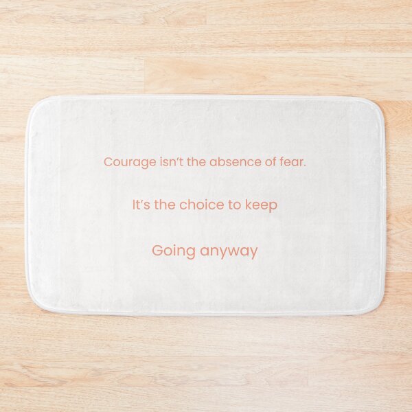 Item preview, Courage isn’t the absence of fear – minimalist printable quote about bravery and growth designed and sold by KWkindwaves.