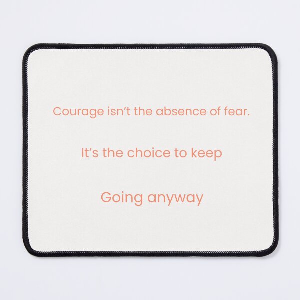 Item preview, Courage isn’t the absence of fear – minimalist printable quote about bravery and growth designed and sold by KWkindwaves.