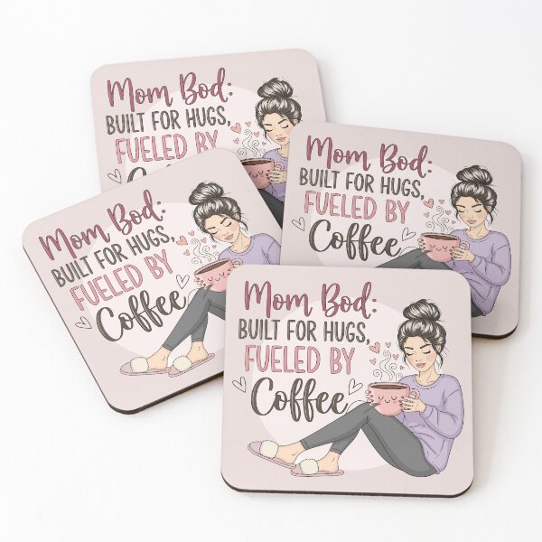 Item preview, Mom Bod Built for Hugs, Fueled by Coffee designed and sold by Amir Faysal.
