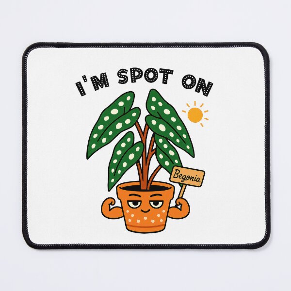 Item preview, Begonia Maculata – I’m Spot On - Funny Houseplant Characters designed and sold by EdgyEdgeArt.