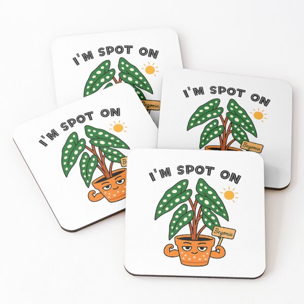 Item preview, Begonia Maculata – I’m Spot On - Funny Houseplant Characters designed and sold by EdgyEdgeArt.