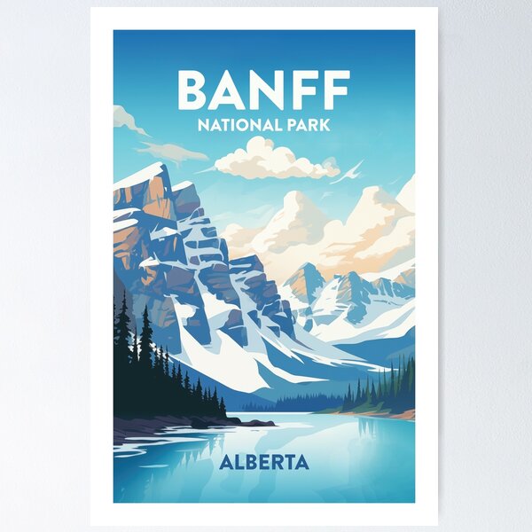 Aperçu de l'œuvre ART DE VOYAGE DANS LE PARC NATIONAL DE BANFF créée et vendue par MarkedArtPrints.