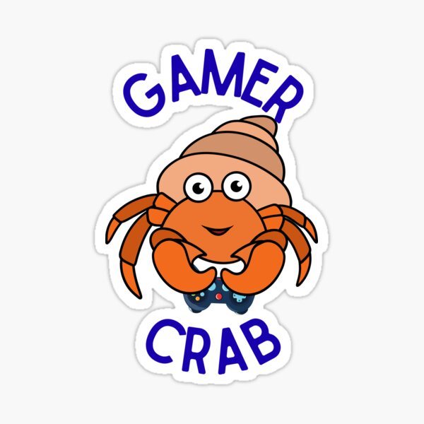 Item preview, Gaming Hermit Crab Transparent designed and sold by KanitoDesigns.