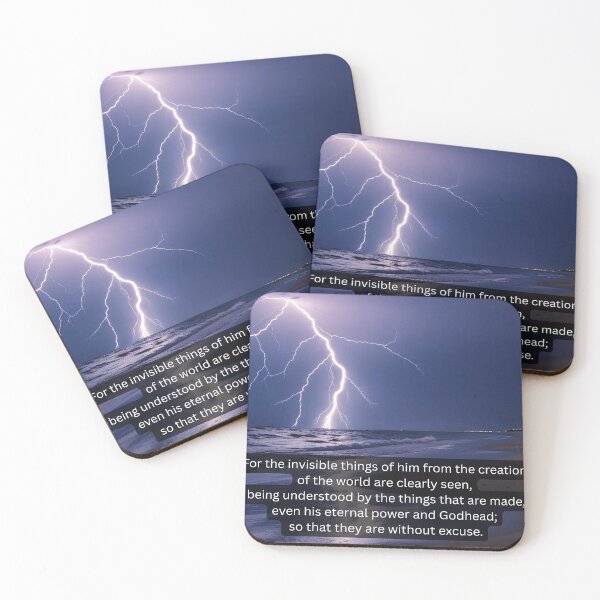 Item preview, Clearly Seen – Romans 1:20 with Lightning Storm designed and sold by Punny Passport.