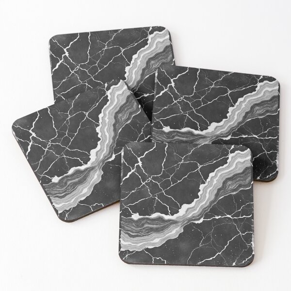 Item preview, Black and white marbled seamless texture designed and sold by Wordsmith-Wear.