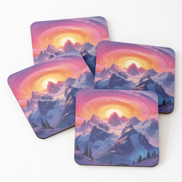 Item preview, А sunrise over majestic snow-capped mountains.  designed and sold by Lilashakti ⭐️ ⭐️ ⭐️ ⭐️ ⭐️.