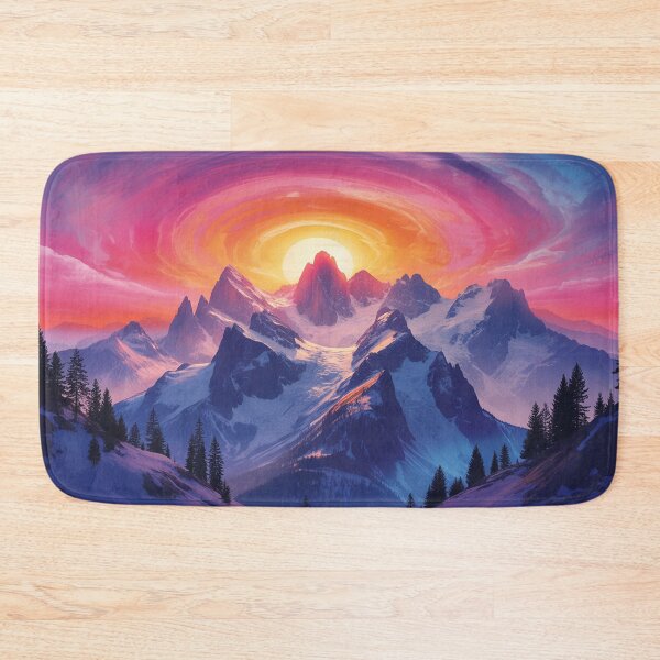Item preview, А sunrise over majestic snow-capped mountains.  designed and sold by Lilashakti ⭐️ ⭐️ ⭐️ ⭐️ ⭐️.