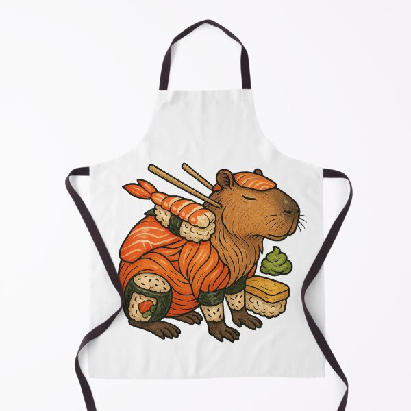 Item preview, Capybara Covered in Sushi – Ultimate Snack Mode designed and sold by Capybarastore_77.