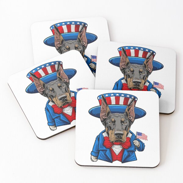 Item preview, Funny American Dog Doberman Pinscher 4th of July designed and sold by whyitsme.